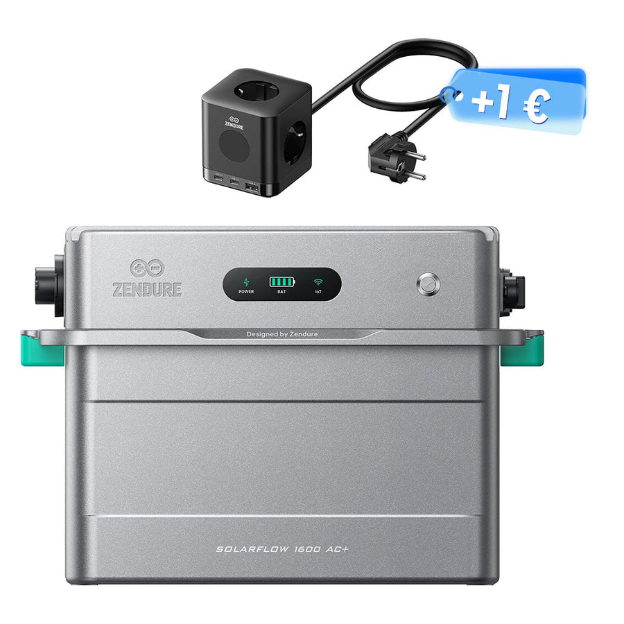 Zendure SolarFlow 1600 AC+ Balkonkraftwerk-Speicher in grauem Gehäuse