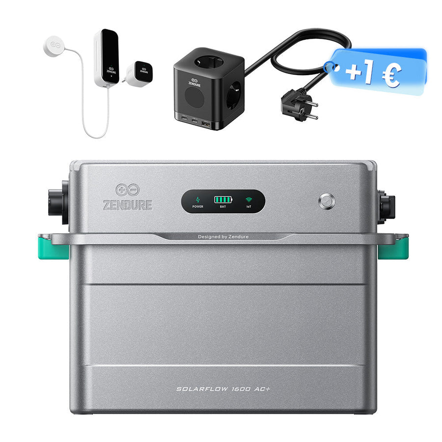 Zendure SolarFlow 1600 AC+ Balkonkraftwerk-Speicher in grauem Gehäuse
